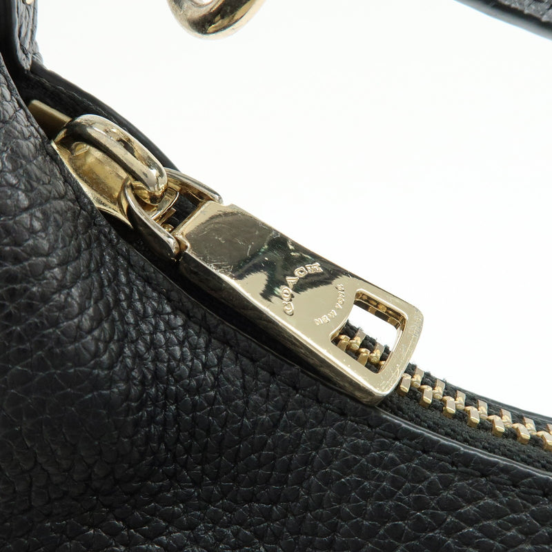 Coach Shoulder Leather Black Bag