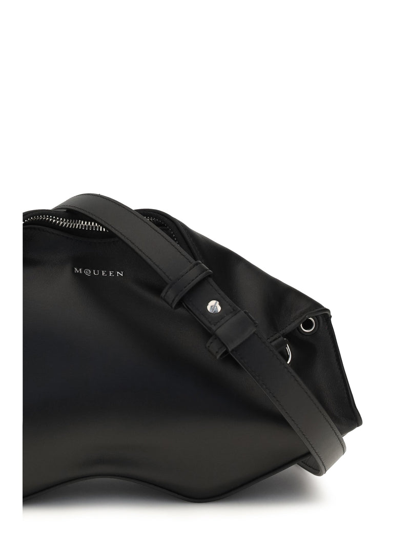 Alexander Mcqueen Manta Clutch — Black Calf Leather Bos Taurus