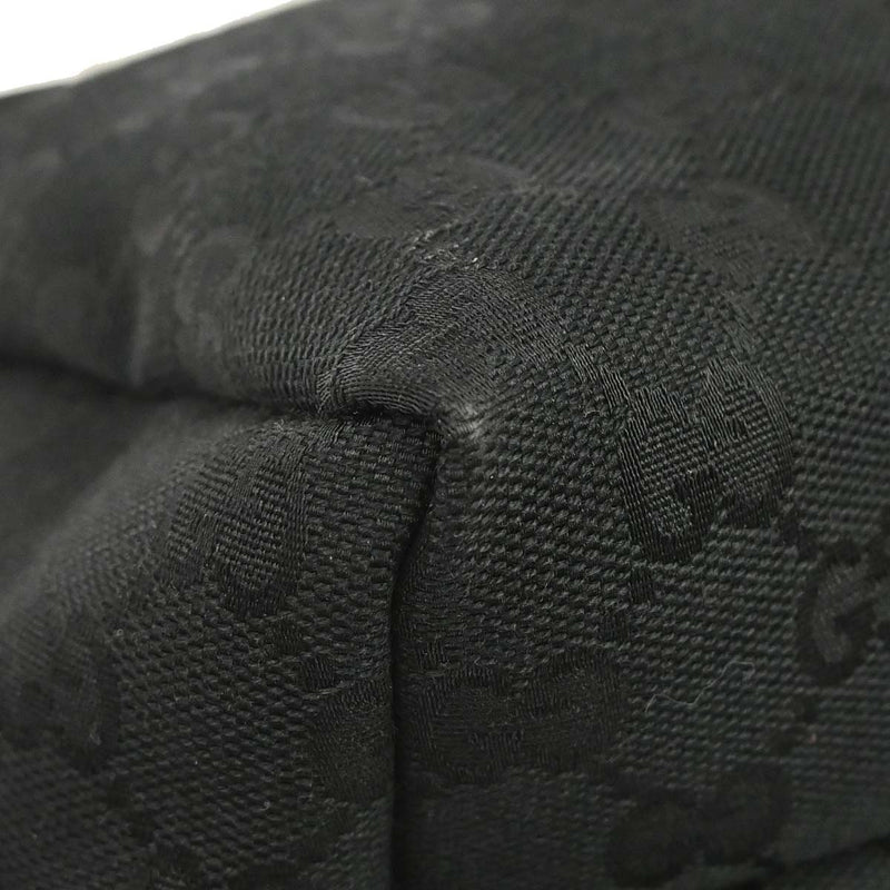 Gucci Zip Around Bowling Gg Canvas Black Bag