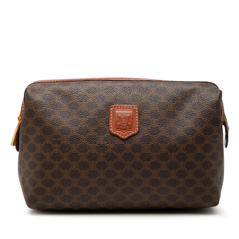 Macadam Coated Canvas Cosmetic Pouch