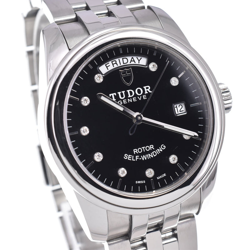 Tudor Glamour Day Date Automatic Stainless Steel With Diamonds Watches