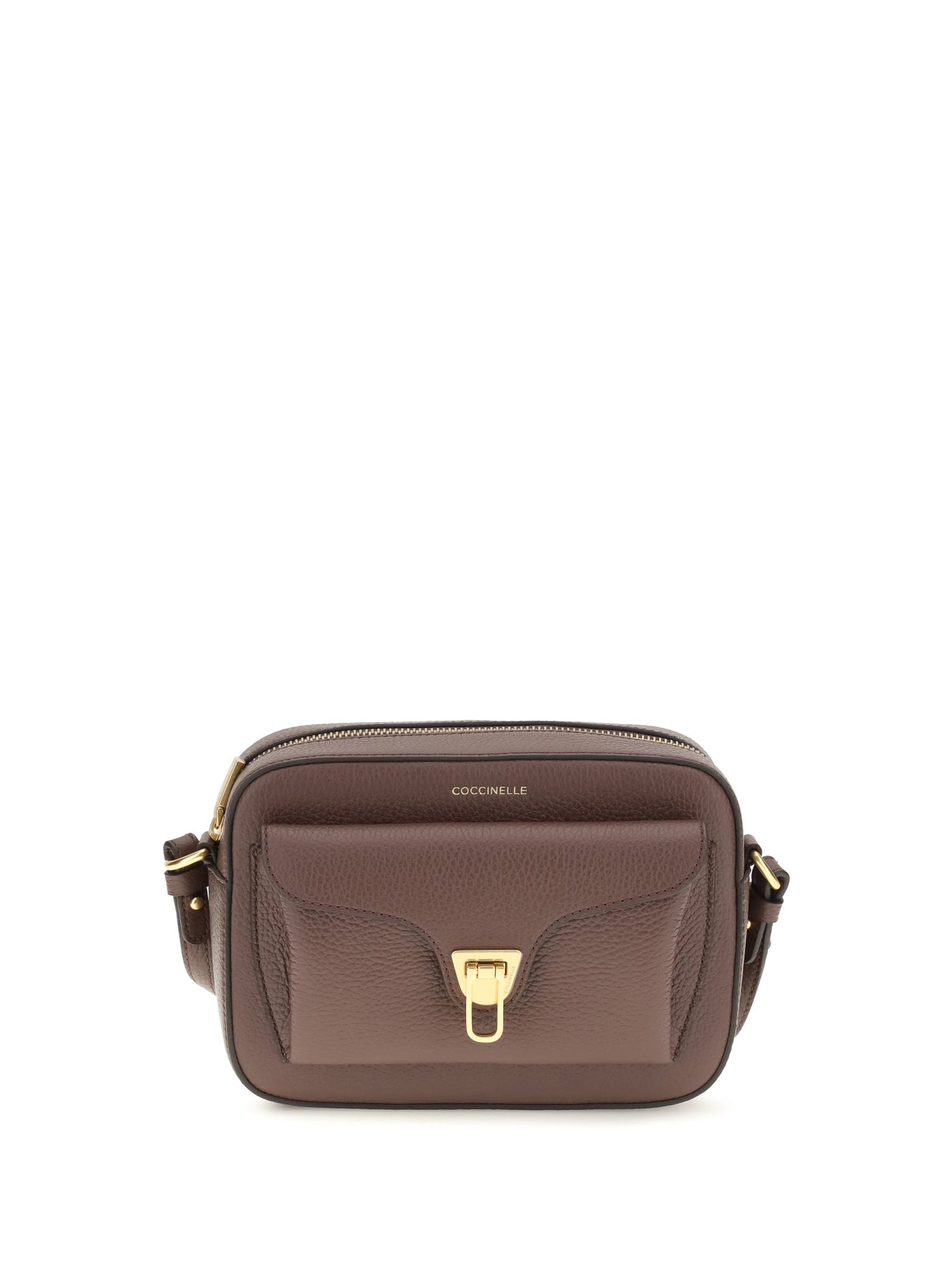 Coccinelle Beat Shoulder Bag — Brown Calf Leather Bos Taurus