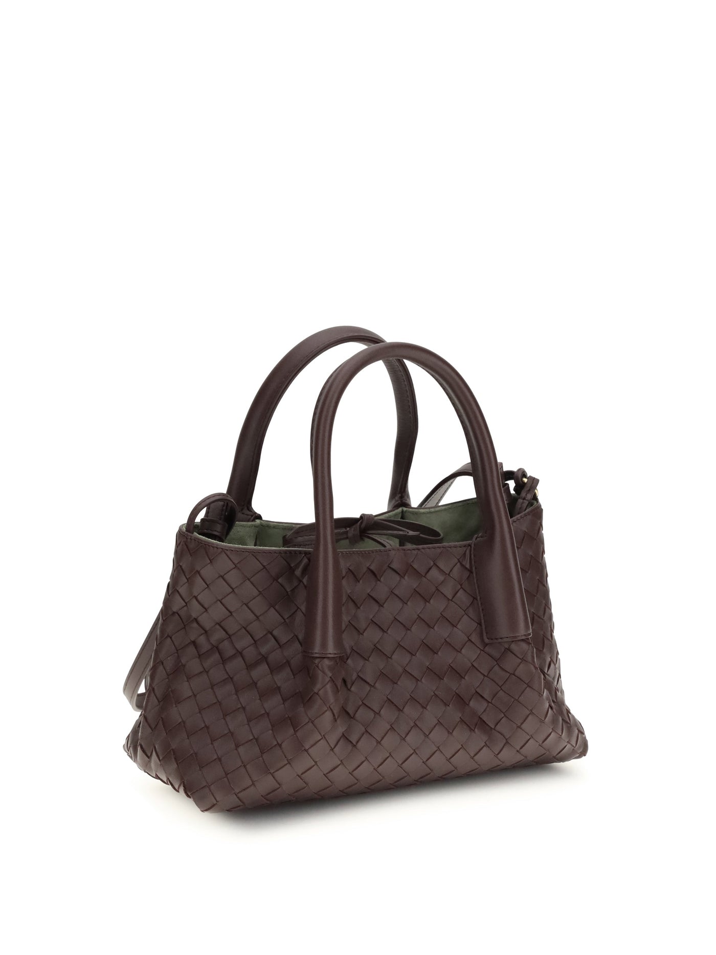 Bottega Veneta Pinacoteca Top Handle Bag — Brown Calf Leather