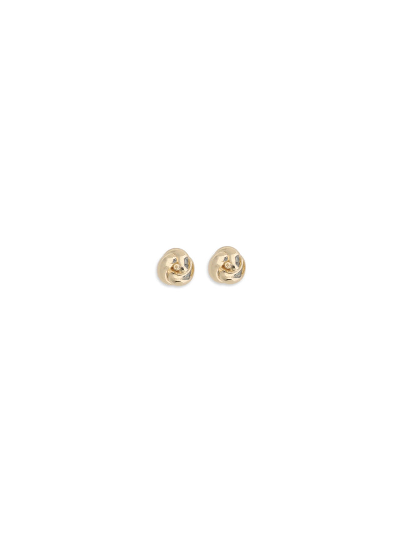 Self-Portrait Sculptural Knot Earrings — Gold Brass