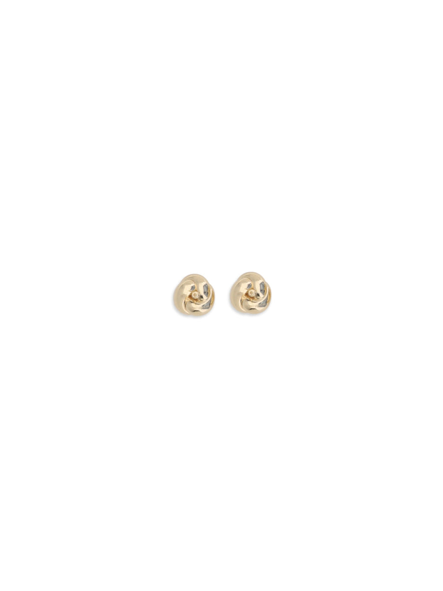 Self-Portrait Knotted Drop Earrings — Gold Brass