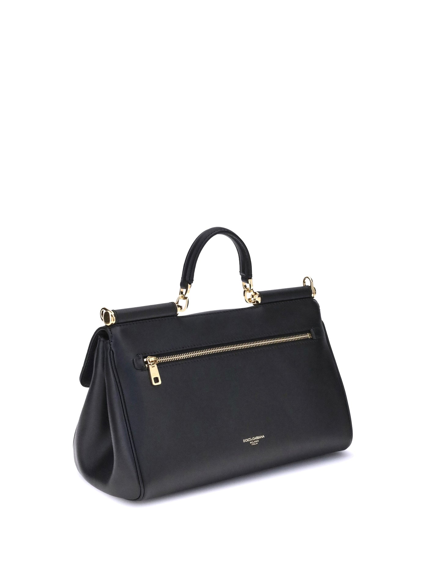 Dolce & Gabbana Shoulder Bag — Black Calf Leather