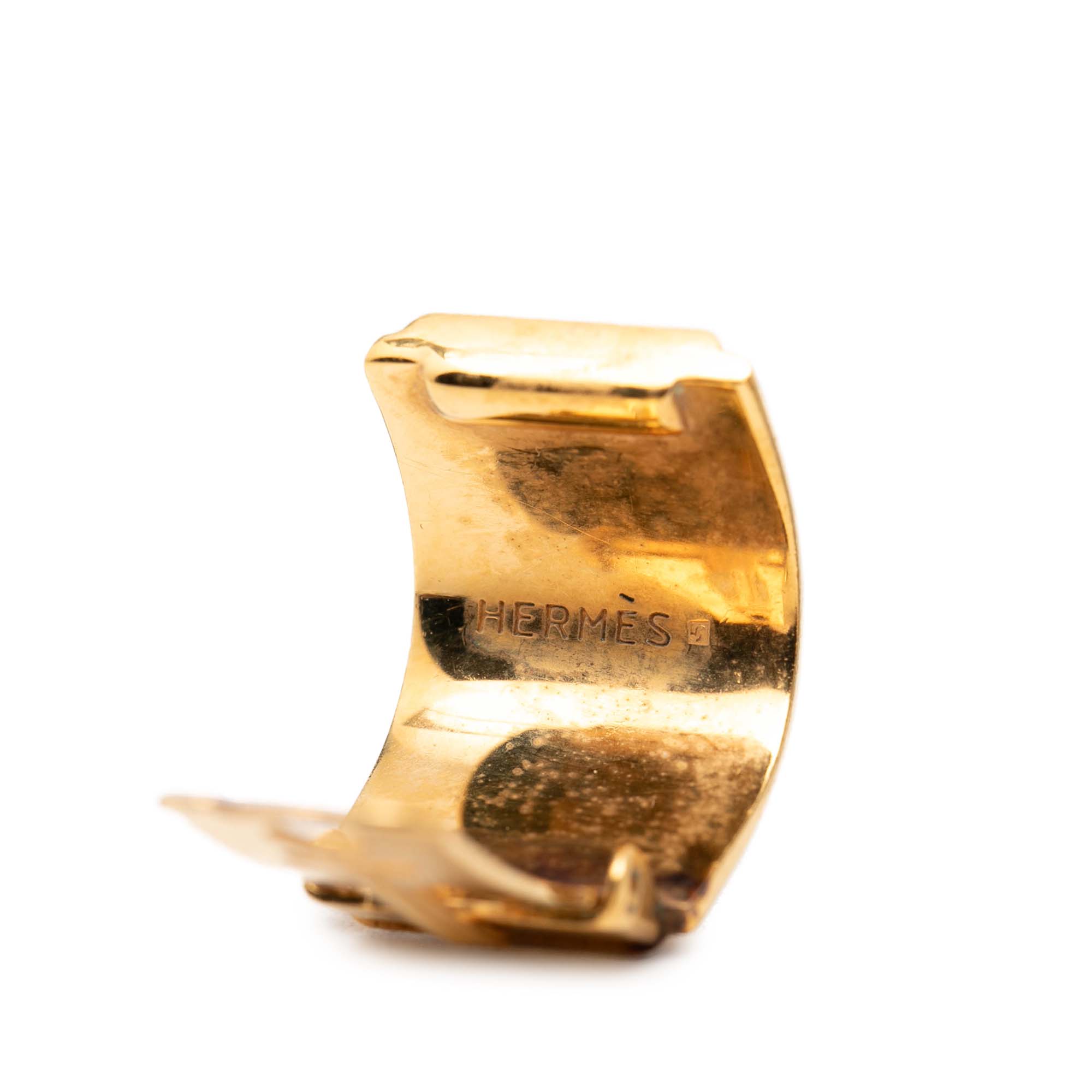 Gold Plated Enamel Cloisonne Clip On Earrings - Image 3