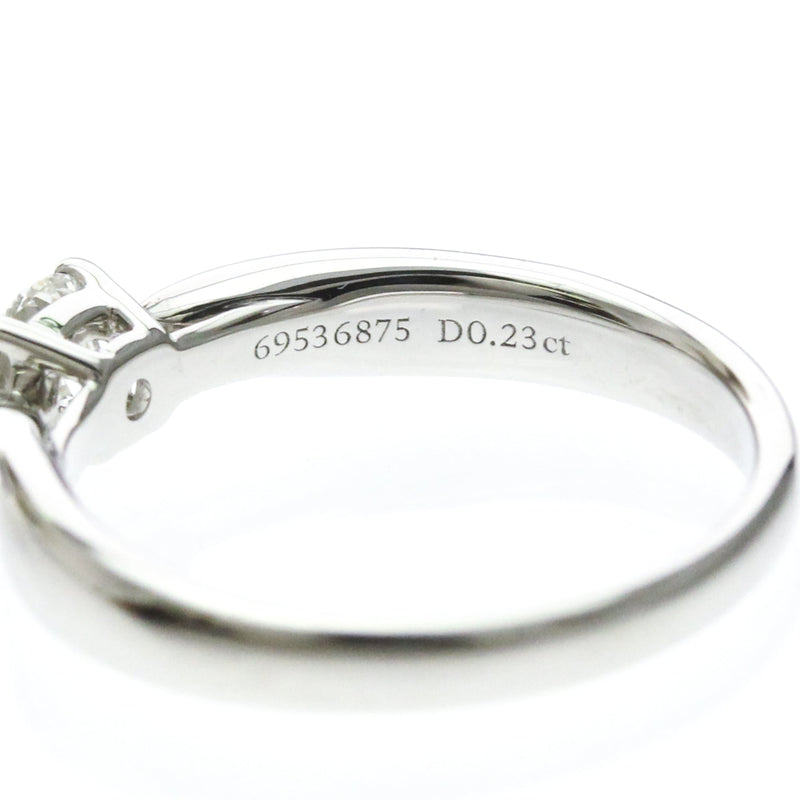 Tiffany & Co. Harmony Solitaire Platinum And Pave Diamonds With Rbc Diamond G-Vs1 Silver Bijoux