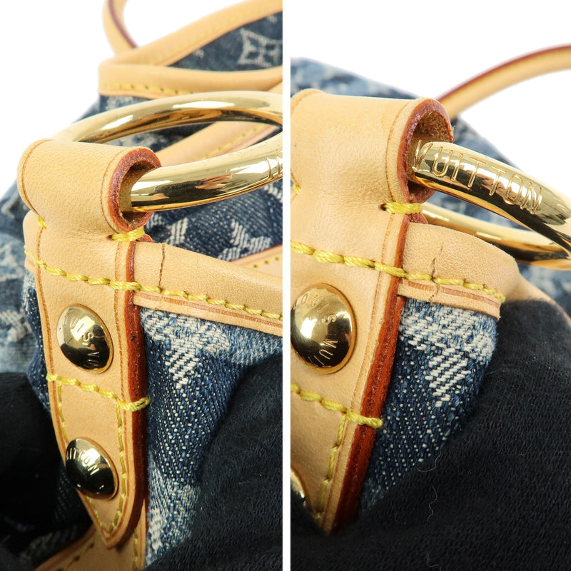 Louis Vuitton Porte Epaule Raye Striped Monogram Denim Blue Denim_jeans Bag