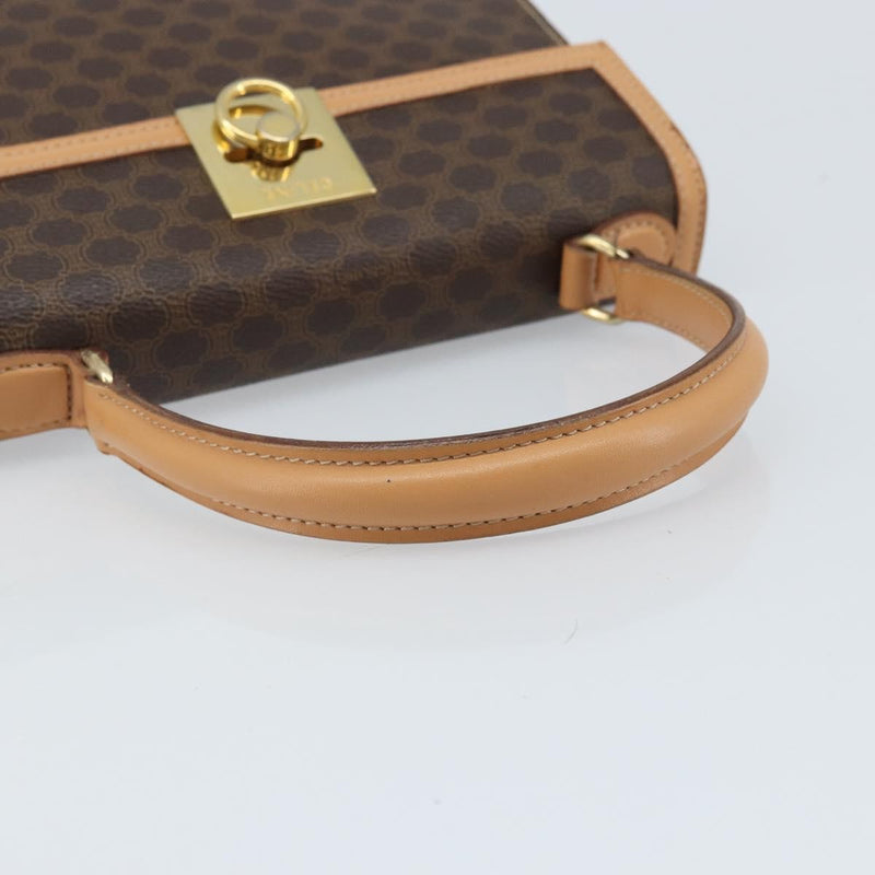 Celine Handbag Canvas Brown Bag