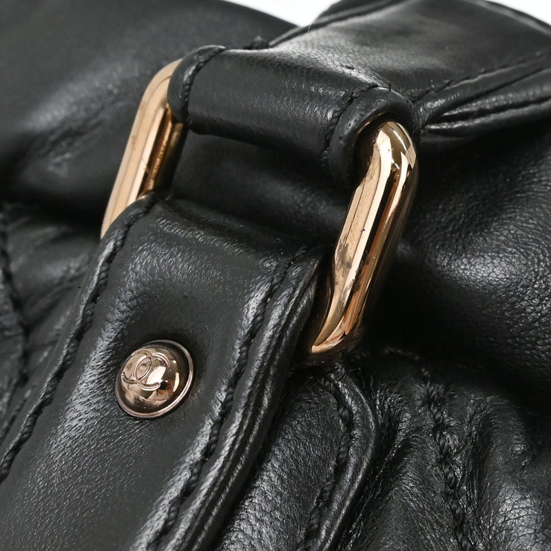 Chanel Cloudy Bundle Bowler Quilted Lambskin Black Leather Bag