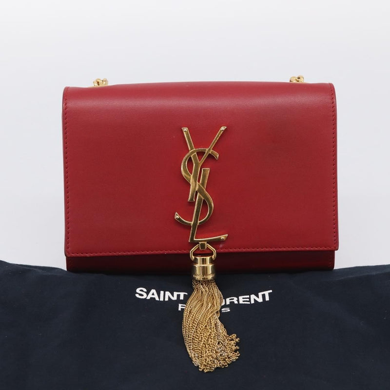 Saint Laurent Classic Monogram Leather Red Bag