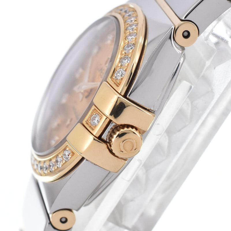 Omega Constellation Quartz Stainless Steel And Yellow Gold With Diamond Bezel Markers Mother Of Pearl Watches