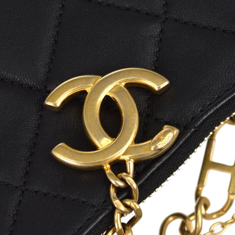 Chanel All About Chains Waist Quilted Lambskin Black Leather Bag