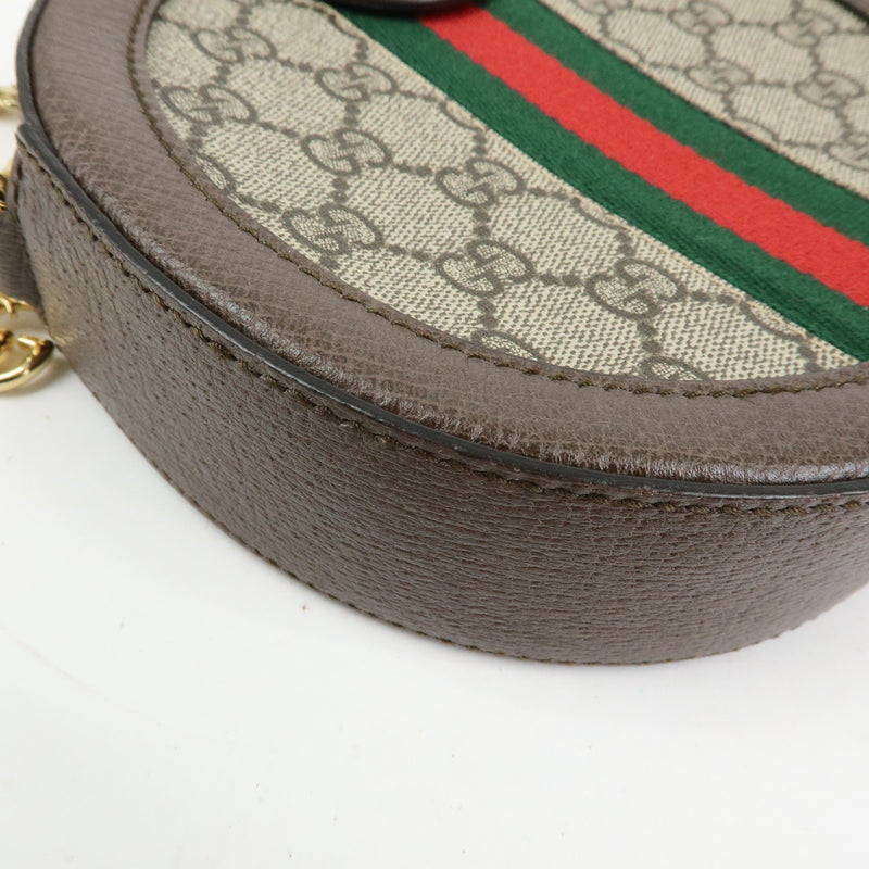 Gucci Ophidia Round Gg Coated Canvas Beige Bag