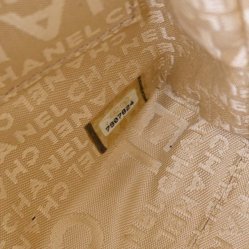 Chanel Chocolate Bar Cc Quilted Leather Beige Bag