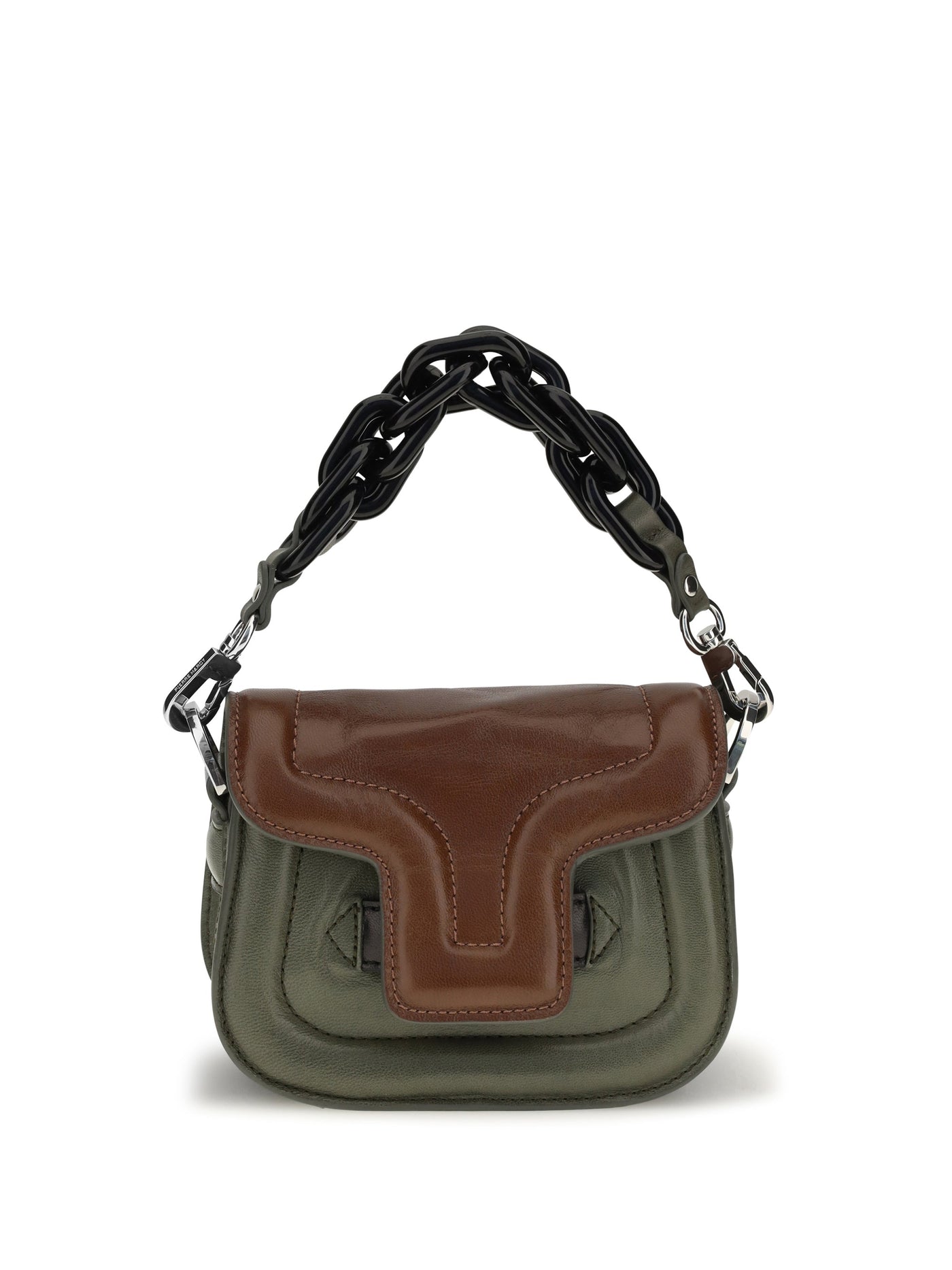 Pierre Hardy Shoulder Bag — Green Calf Leather Bos Taurus