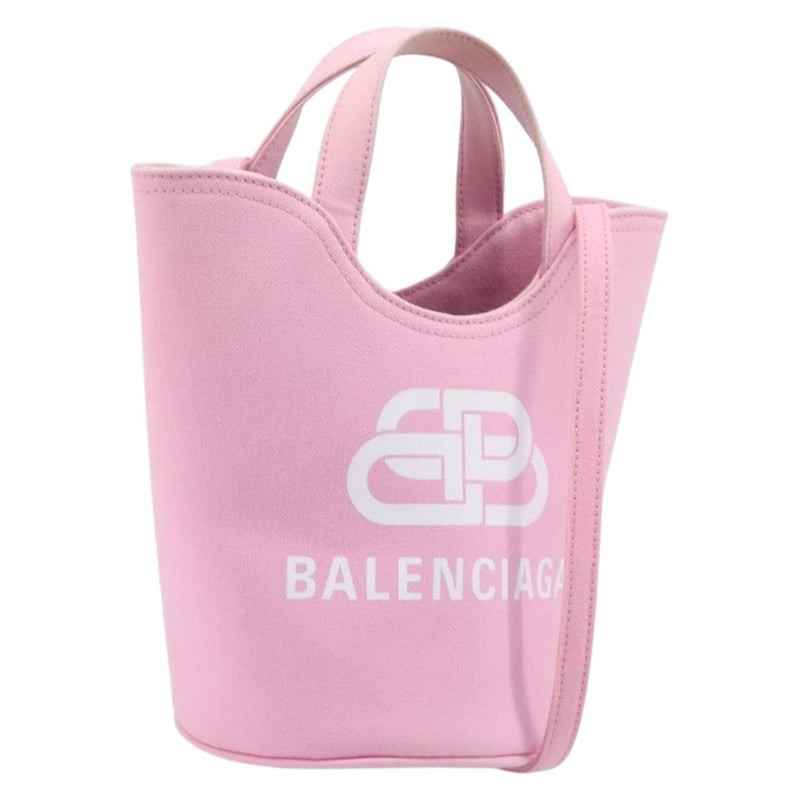 Balenciaga Wave Bucket Printed Canvas Pink Bag