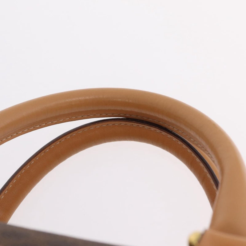 Celine Vintage Boston Macadam Coated Canvas Brown Pvc Bag