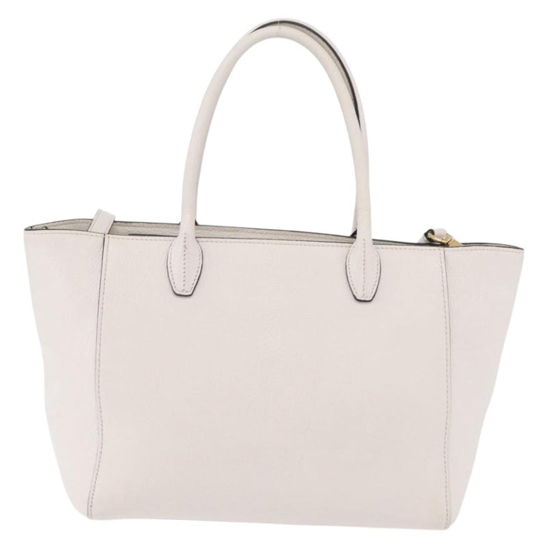 Miu Miu Madras Front Zip Leather White Bag