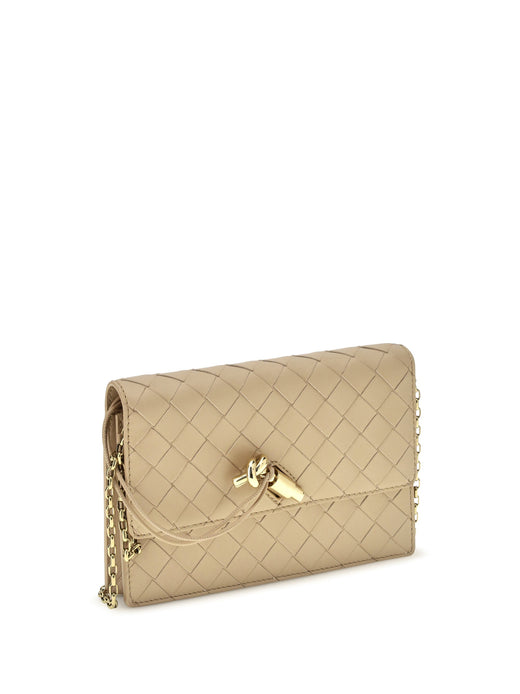Bottega Veneta Crossbody Bag — Beige Lamb Leather