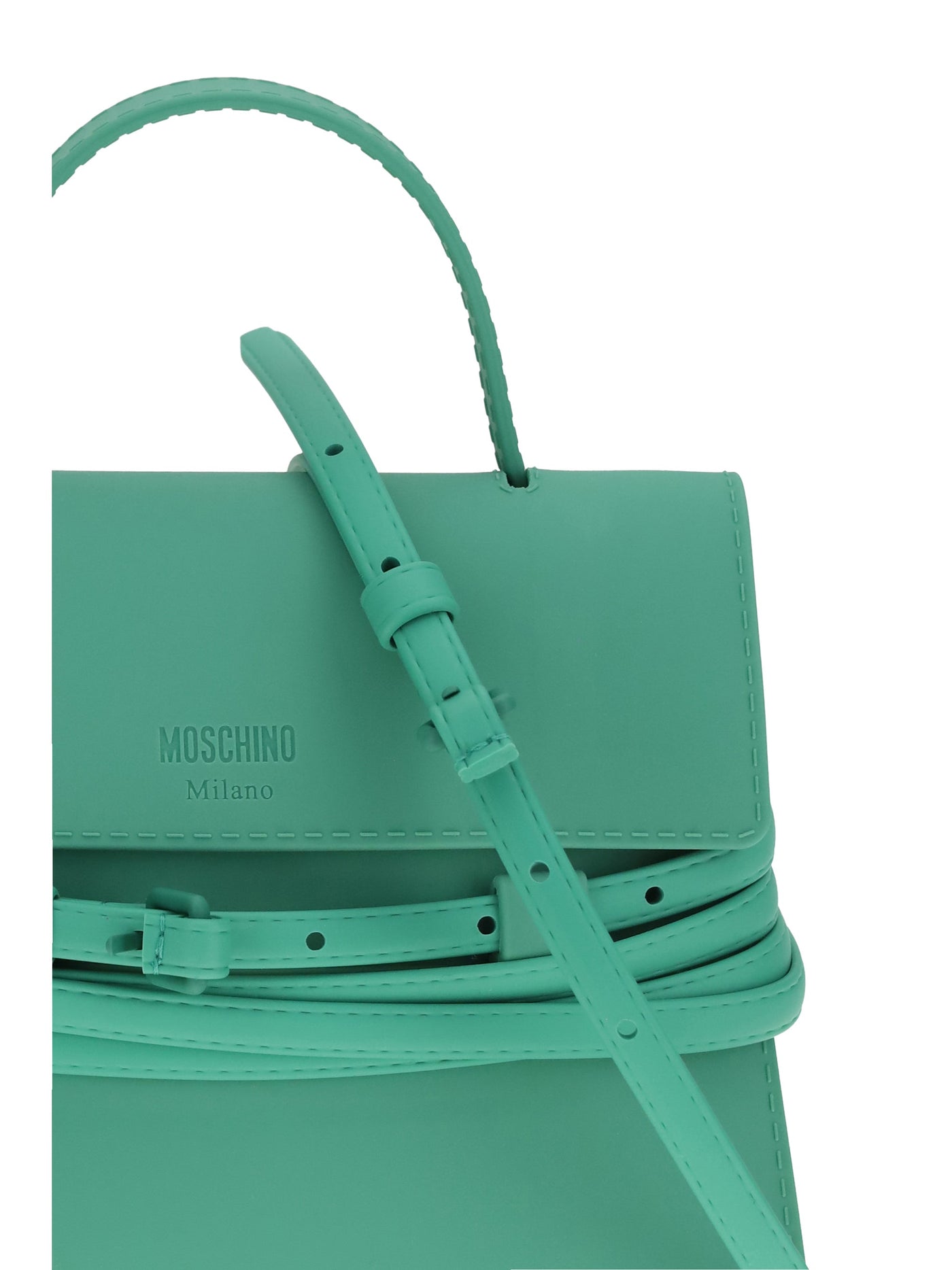 Moschino Top Handle Bag — Green Silicone