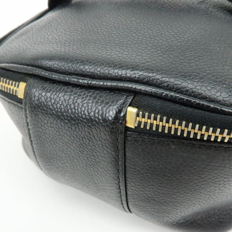 Chanel Vintage Timeless Cosmetic Case Caviar Black Leather Bag
