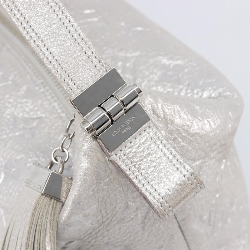 Louis Vuitton Halo Limited Edition Shimmer Monogram Embossed Leather Silver Bag