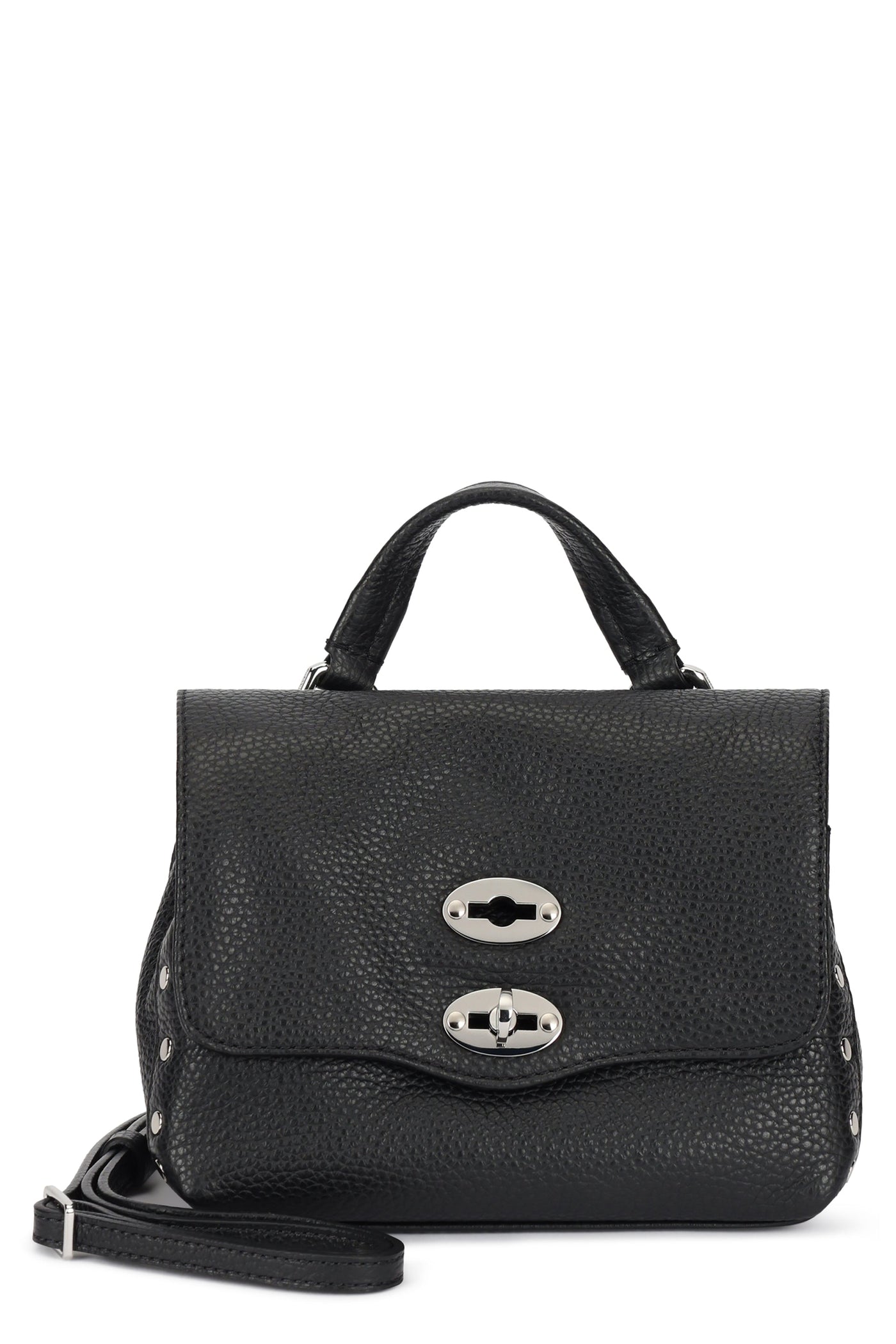 Zanellato Postina Baby Top Handle Bag — Black Cow Hide