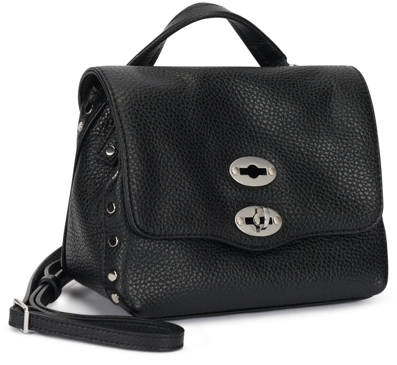 Zanellato Postina Baby Top Handle Bag — Black Cow Hide