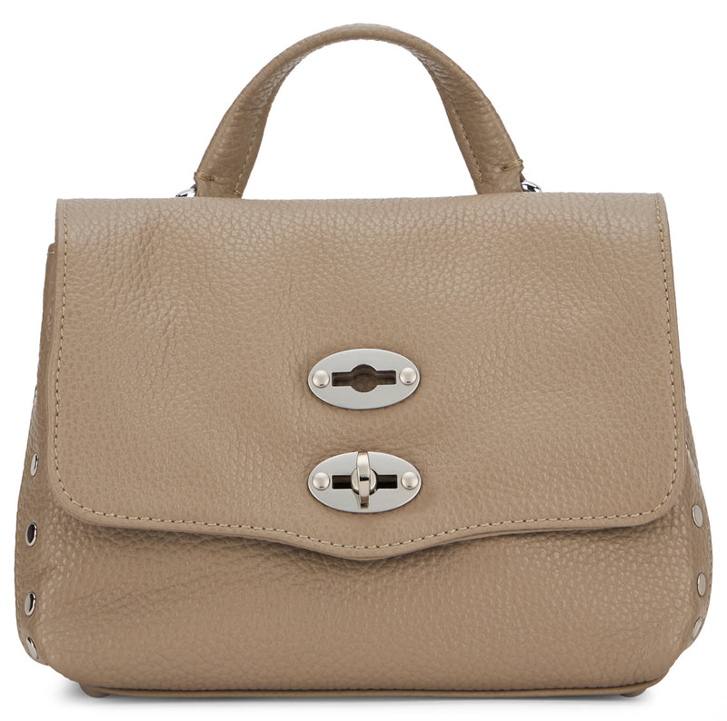 Zanellato Postina Daily Top Handle Bag — Gray Calfskin