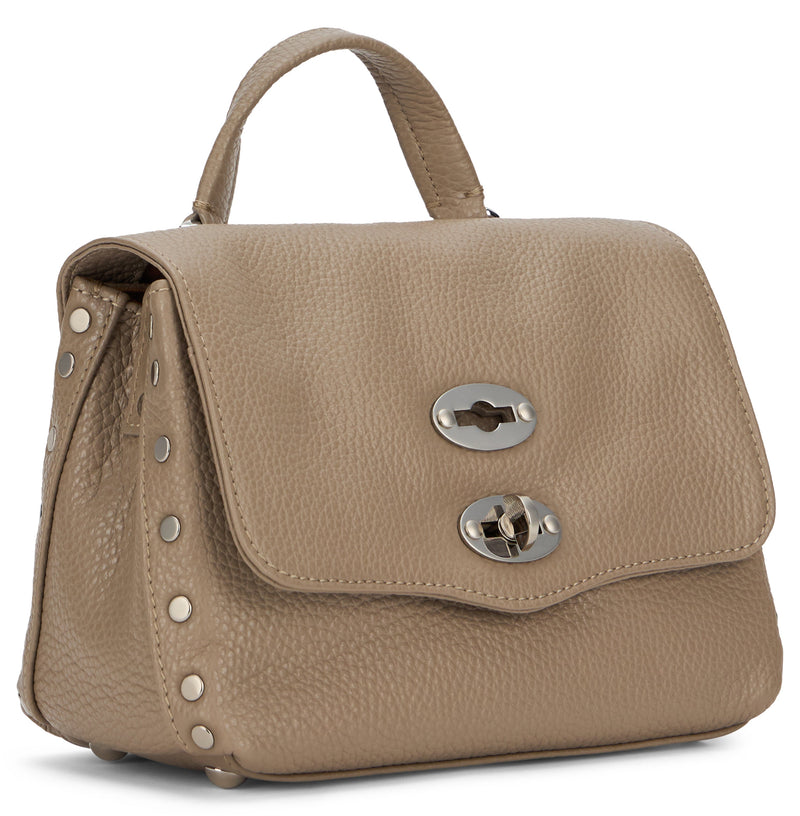 Zanellato Postina Daily Top Handle Bag — Gray Calfskin