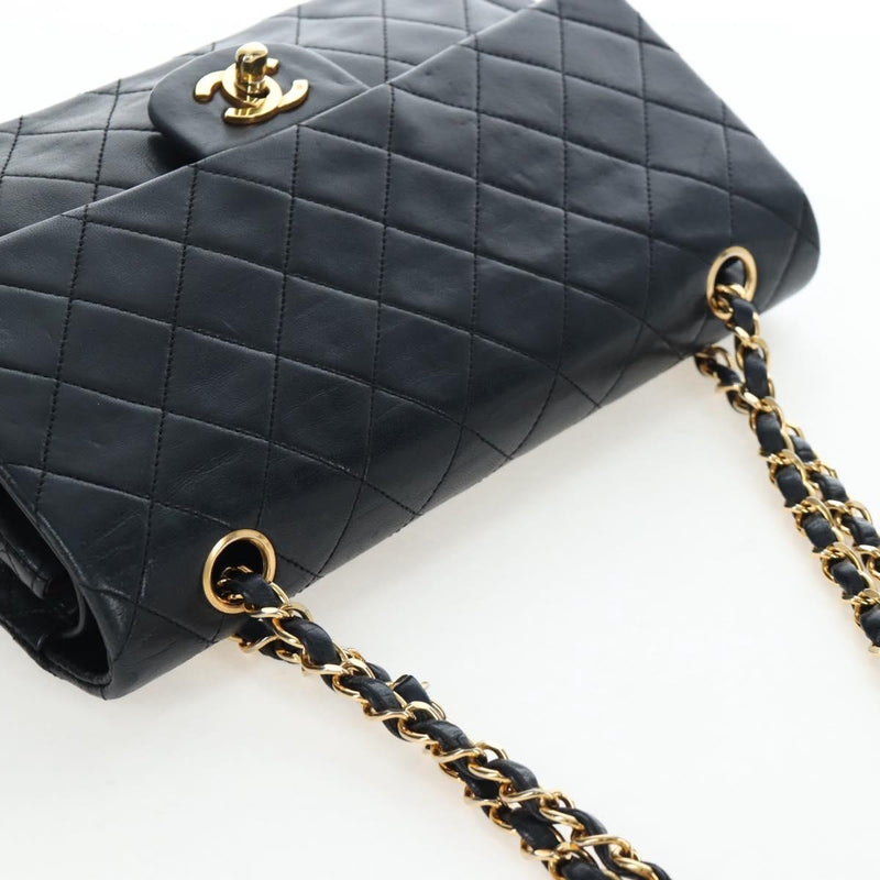 Chanel Timeless - Classic Double Flap Quilted Lambskin Black Leather Bag