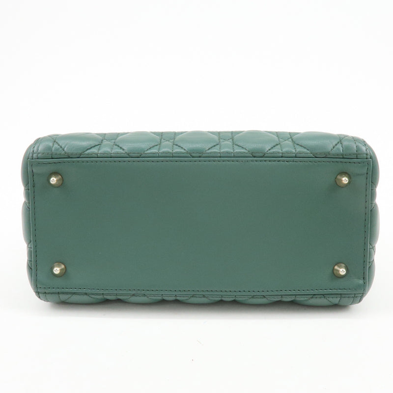 Christian Dior Lady Green Leather Bag