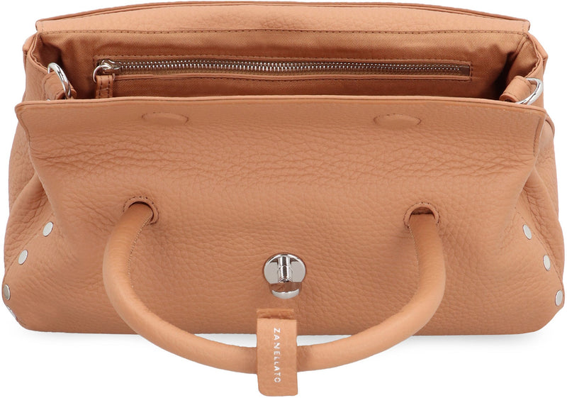 Zanellato Centauro S Top Handle Bag — Brown Cowhide