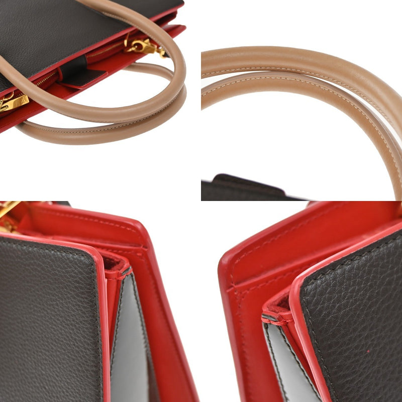 Christian Louboutin Paloma Printed Leather Brown Bag