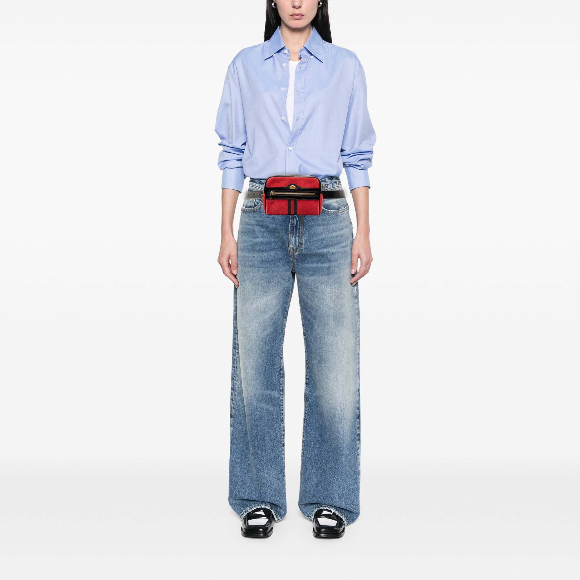 Small Suede Ophidia Belt Bag - Image 7