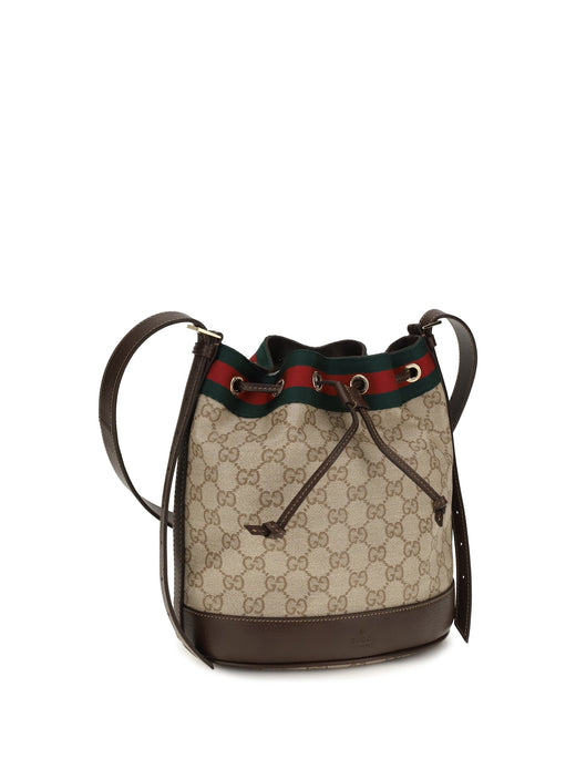 Gucci Venice Bucket Bag — Brown Fabric