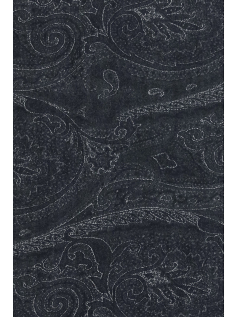 Etro Paisley Print Modal Cashmere Blend Scarf — Black Modal; Kashmir/capra Hircus Scarfs