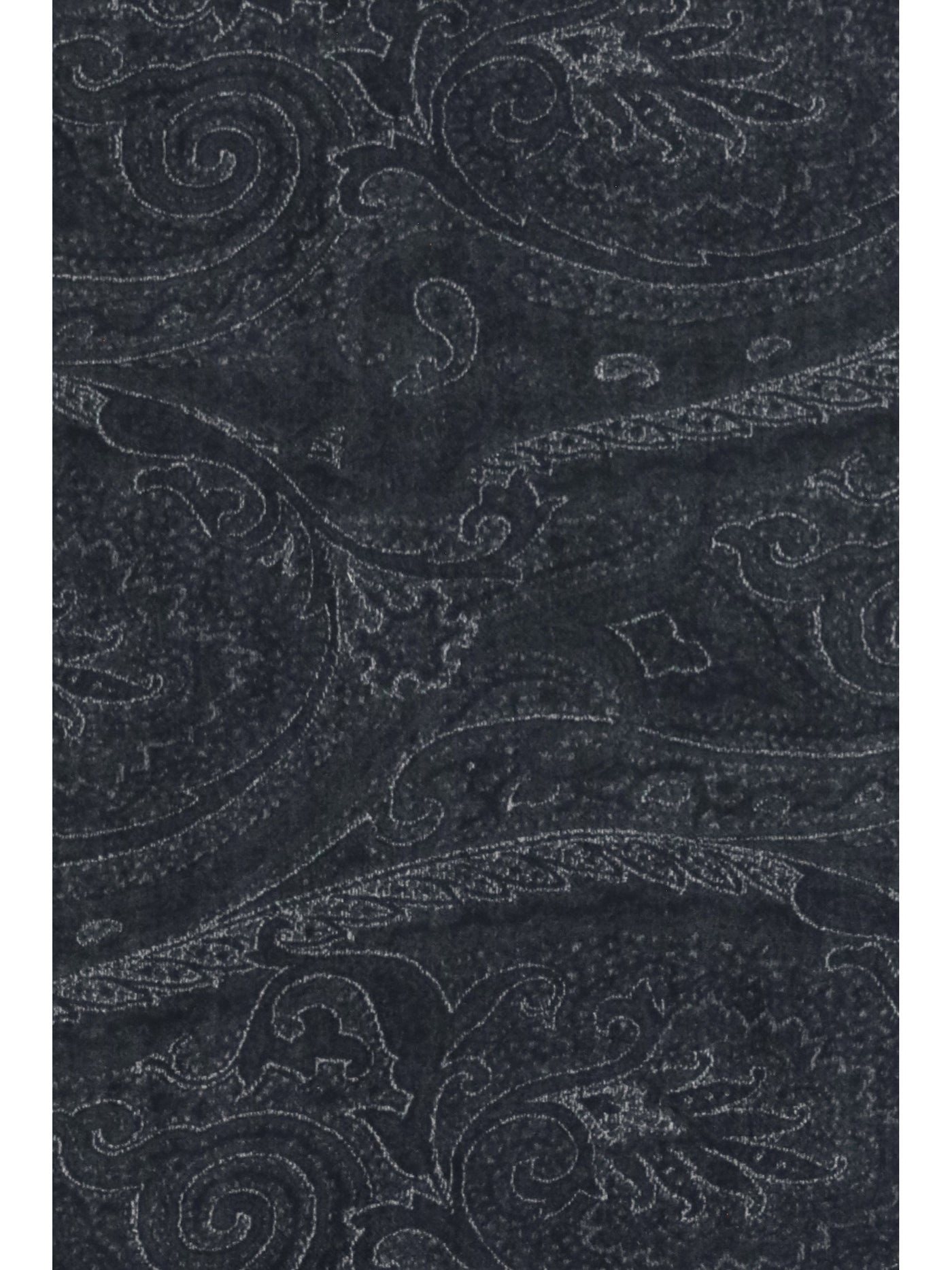 Etro Paisley Stamped Modal Scarf — Black Scarfs