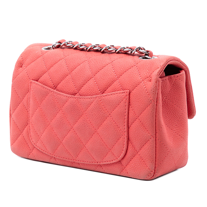 Mini Rectangular Classic Caviar Single Flap - Image 2