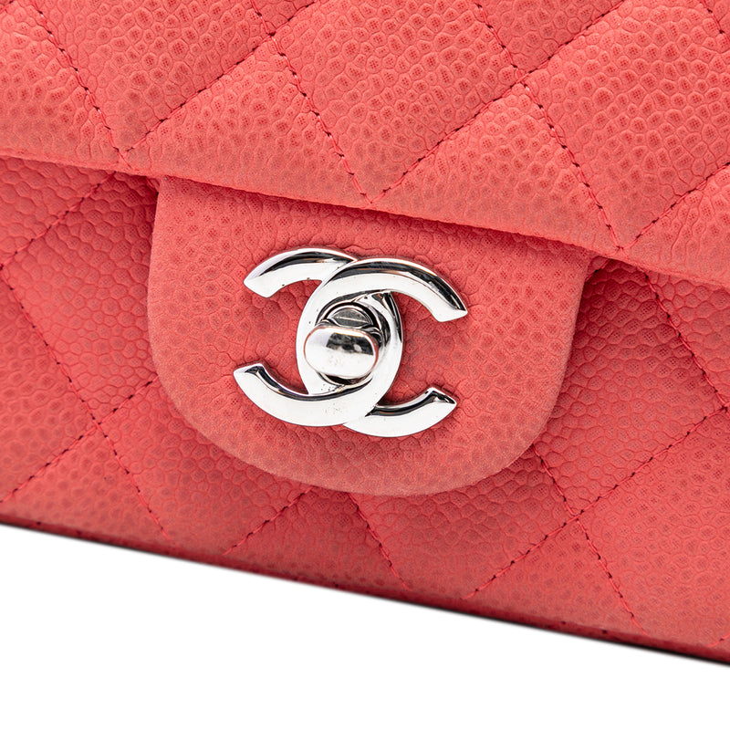 Mini Rectangular Classic Caviar Single Flap - Image 5