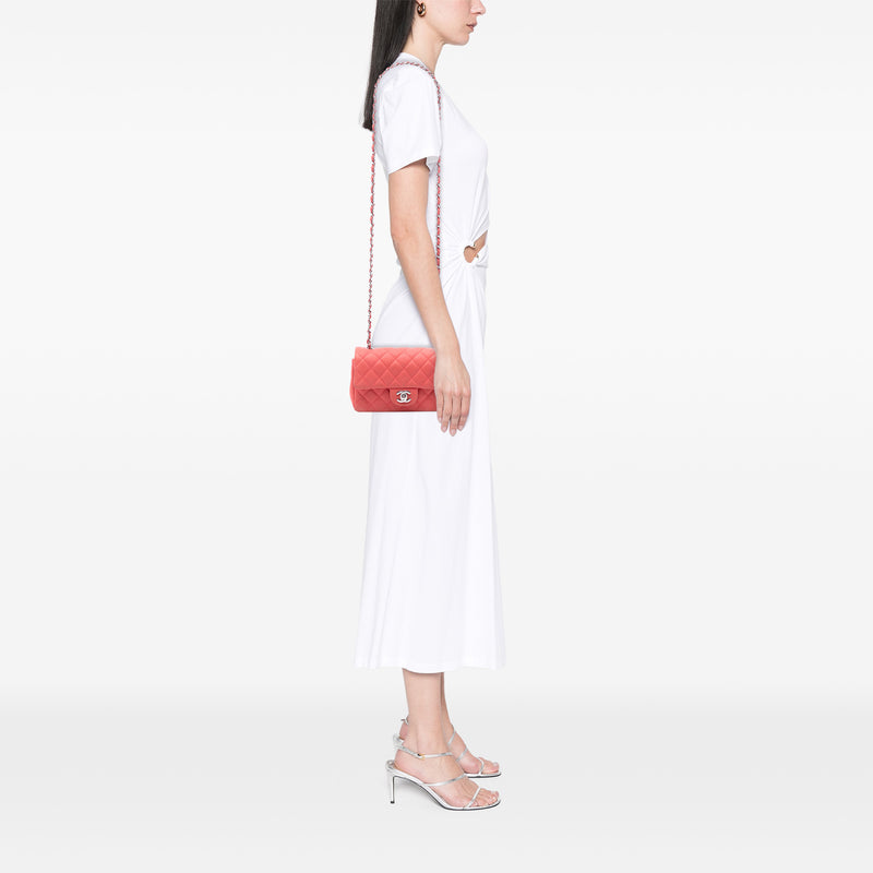 Mini Rectangular Classic Caviar Single Flap - Image 7