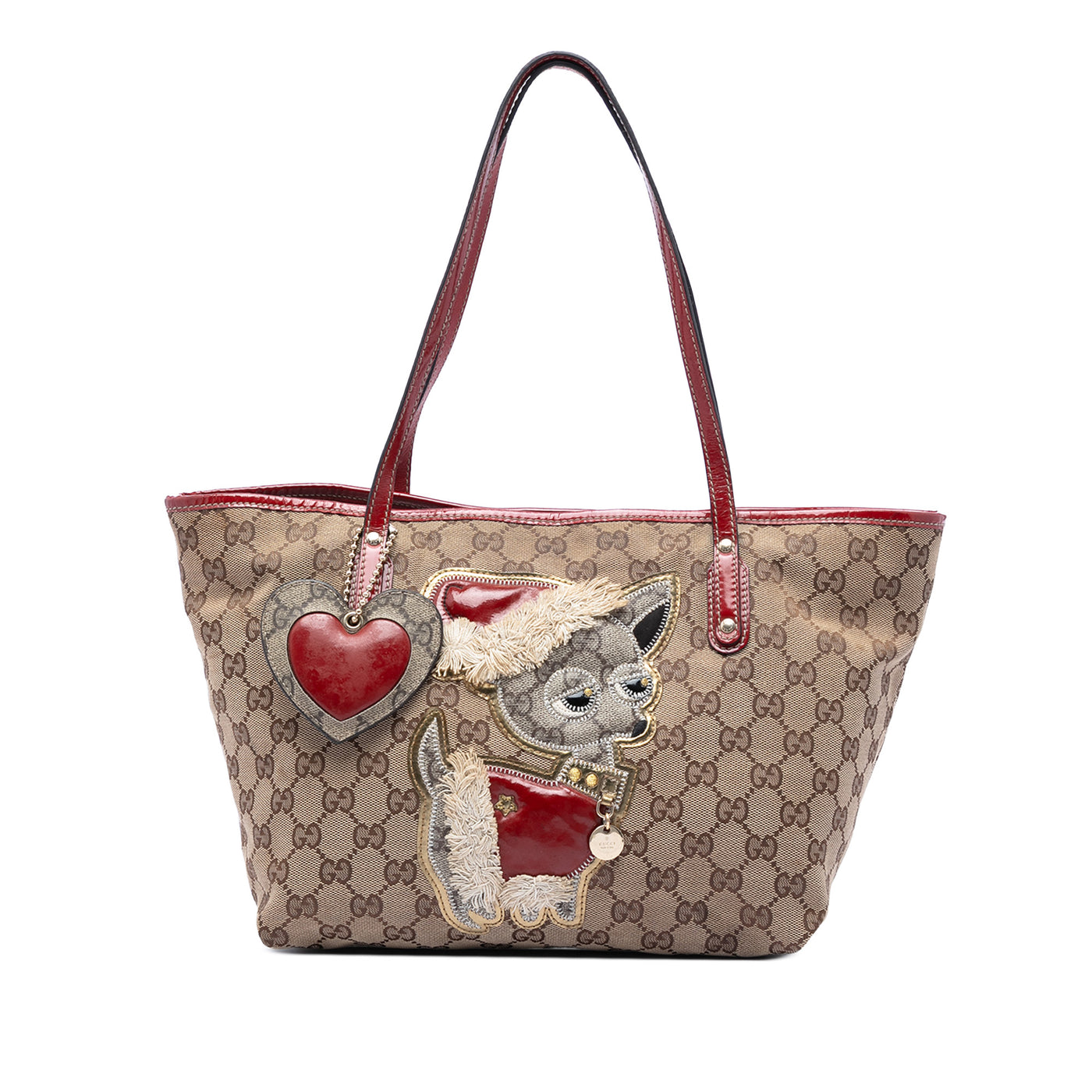 Small GG Canvas Brando Guccioli Holiday Chihuahua Tote - Image 1