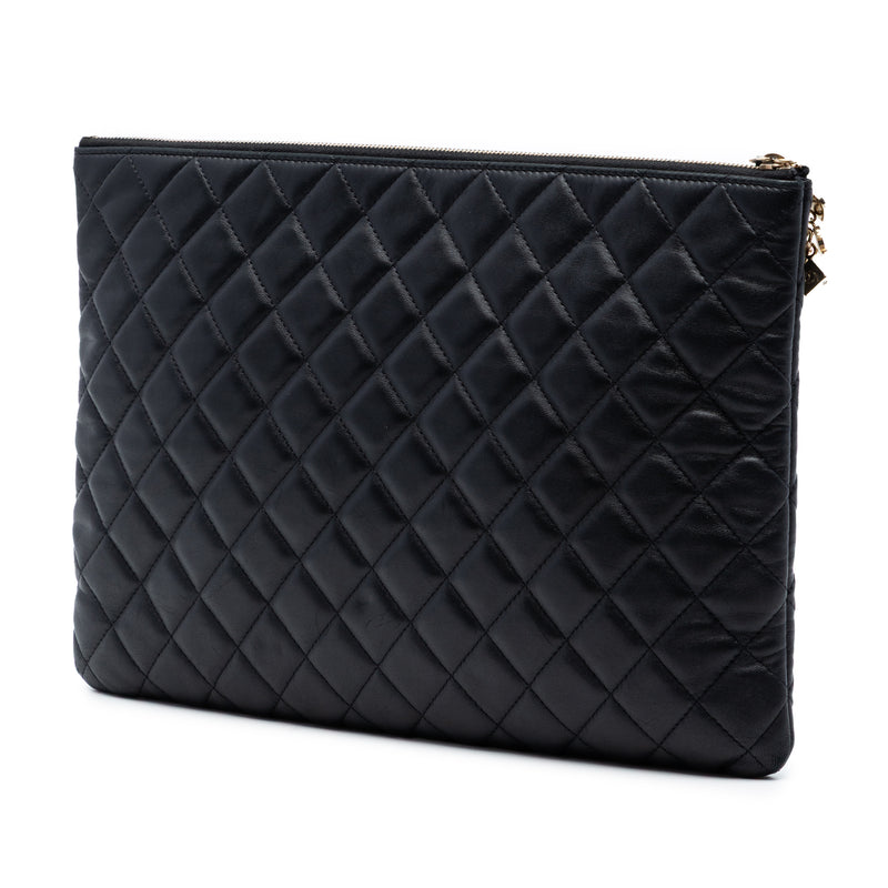 Large Quilted Lambskin Casino Charms O Case Clutch - Image 2