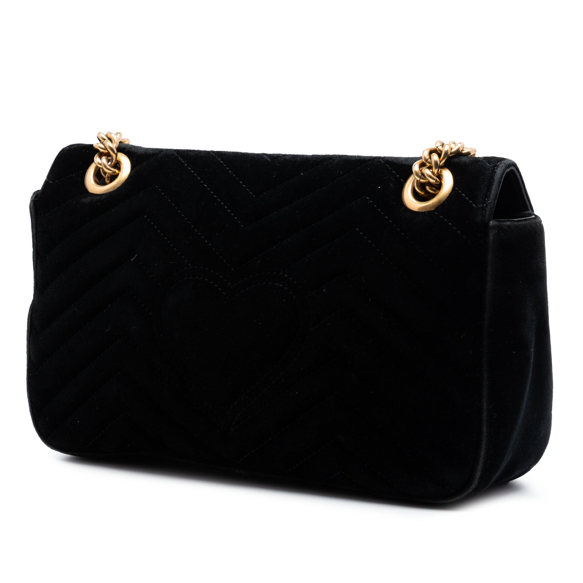 Medium GG Marmont Matelasse Velvet Shoulder Bag - Image 2