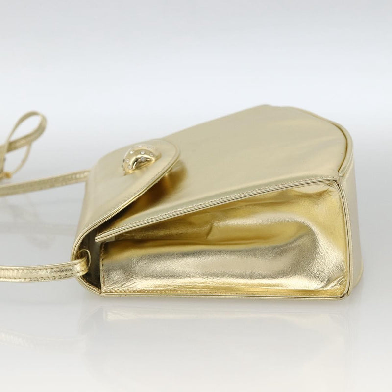 Salvatore Ferragamo Shoulder Leather Gold Bag