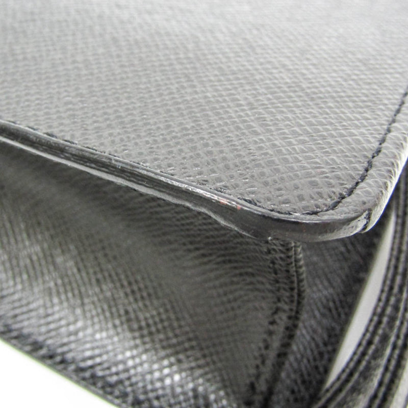 Louis Vuitton Selenga Pochette Taiga Leather Black Bag
