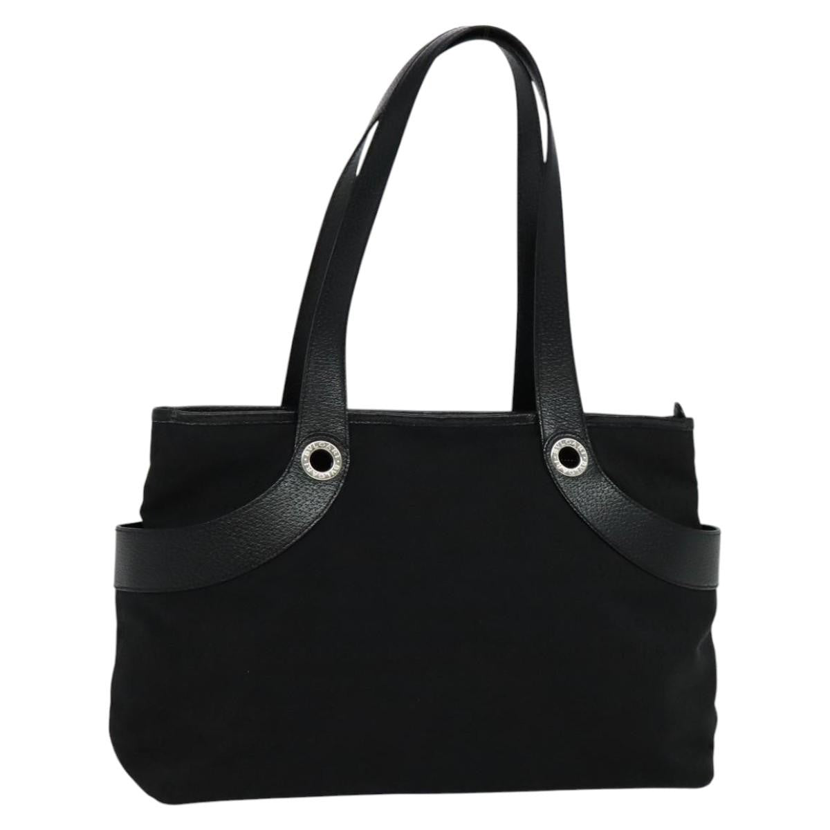 Bvlgari Logomania Canvas Black Bag