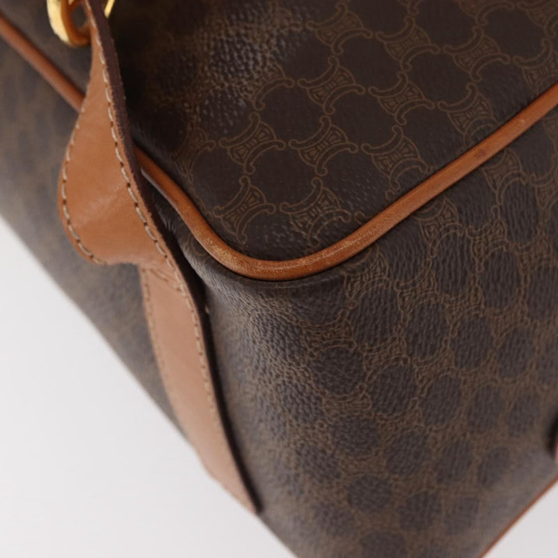 Celine Backpack Leather Brown Canvas